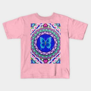 Butterfly Love Mandala Kids T-Shirt